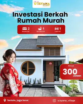 Rumah di Jogja Barat Gaya Jepang Dalam Cluster 20 Menit ke Kota