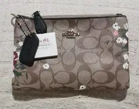 Dompet COACH/DOMPET MINI ZIPPER GU355 IMPORT/CARDHOLDER CN'KTWO TONE