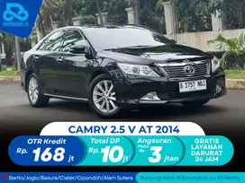 LOW KM DP 10 JT! Toyota Camry 2.5 V AT 2014 Hitam