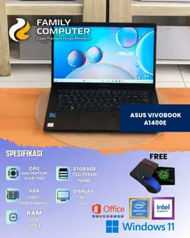 ASUS VIVOBOOK A1400E | PENTIUM GOLD 7505 | RAM 4GB SSD 256GB