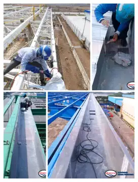 Talang air gudang fiberglass/ Talang Fibreglass berkualitas