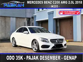 Genap Odo=35k Bunga=5,25% PAJAK=DESEMBER Mercedes Benz C200 AMG 2018