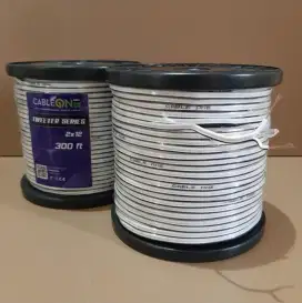 Kabel Speaker Tweeter Audio Mobil 2x12 AWG Serabut Tembaga, 100yard