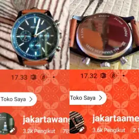 dijual jam tangan fossil bq2512 & 2 akun toko oren
