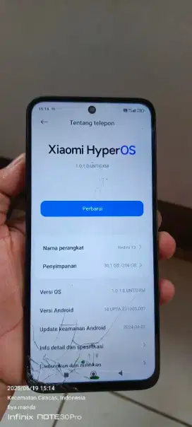 Redmi 13   8+8/256 resmi mnus retak ja segel orian NFC