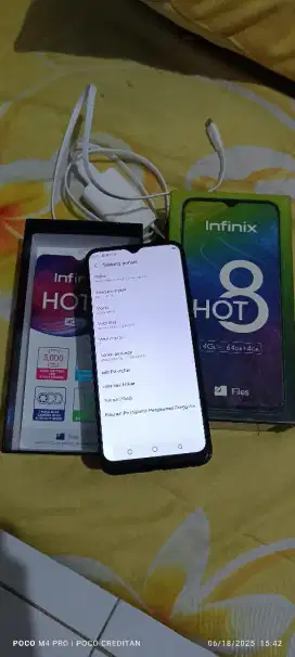 Infinix hot 8 ram 4gb/64gb kondisi baik