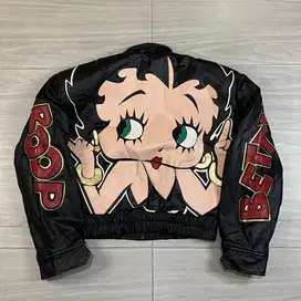 Betty boop vintage boxy leather jacket | jaket kulit
