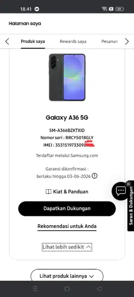 Samsung A36 5g ram 8+4/256