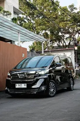 Toyota Alphard Vellfire 2.5 G AT hitam 2015 bandung transformer 2016