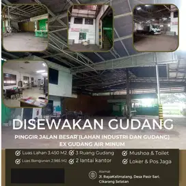 DISEWAKAN GUDANG DI JALAN RAYA KALIMALANG, CIKARANG SELATAN