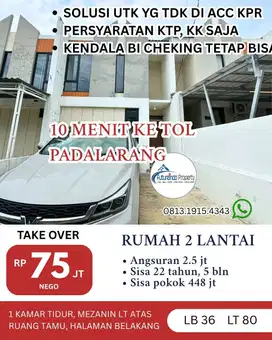 Over Kredit Murah Rumah Tingkat 10mnt IKEA Kota Baru & TOL Padalarang