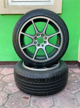 dijual velg xxr ring 16 include ban tebal siap pakai