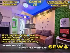 Siap Huni FoRent 2BR Full Furnished Tercantik Free IPL Di Bassura City