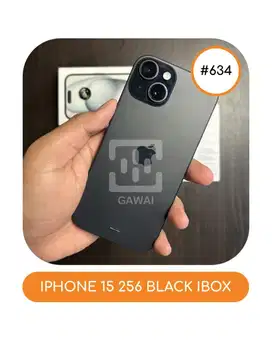 #634 Iphone 15 Black 256 Ibox Garansi 10 November 2025 BH 90%