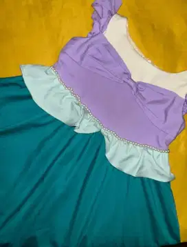 Dress Model Princess Motif Polos Merk Mourance (Original)