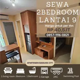 2BR sewa furnished baru lt 9 apartemen bassura city