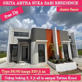 Griya Artha SuCkp boking 2,5 jt dpt Rumah dgn 2 kmr tidur 1 kmr mandi