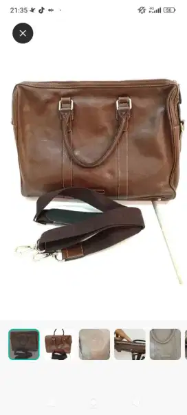Laptop Bag Unisex Bean Pole Leather
