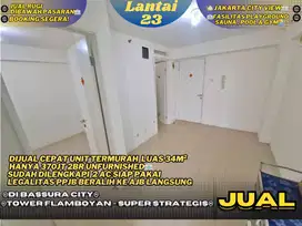 Jual Rugi 2BR UF Harga Terbaik Legalitas PPJB PoolView Di Bassura City