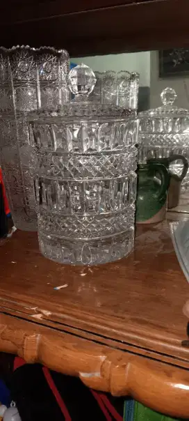 Crystal Biscuit Jar/Container by bohemia crystal