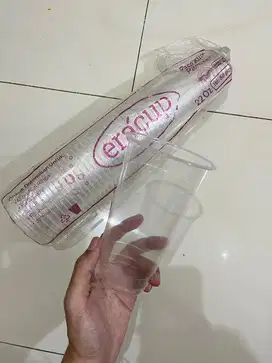 Gelas Plastik Plastic Cup PP Datar / Flat