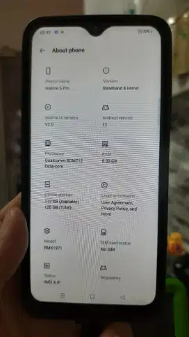 Realme 5 pro, 8gb, 128gb Nego