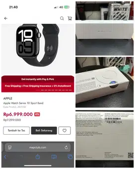 Iwatch Apple Watch 10 42mm Sport Black Resmi DIGIMAP