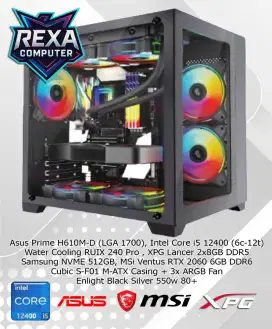 PC Core i5 Gen12 Gaming, Desain Grafis, Editing, Dll