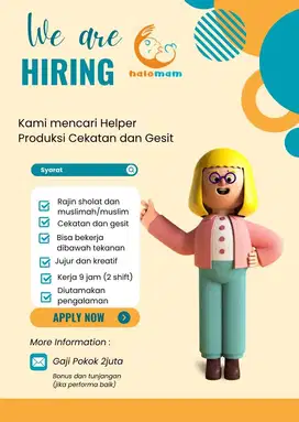 Lowongan HELPER Produksi