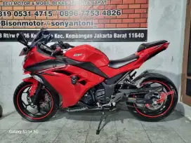 KM ANTIK 10RB! KAWASAKI NINJA 250 FI NON ABS TAHUN 2016 MERAH