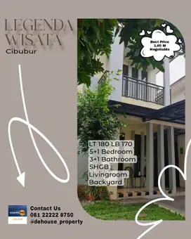 Rumah Second murah Legenda Wisata Cibubur backyard luas limited