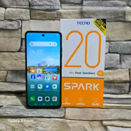 Tecno Spark 20 8/256 4G Fulset segel mulus 95%