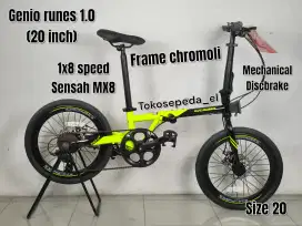 Sepeda lipat genio runes 1.0 size 20 inch
