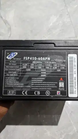 Power Suplay PSU FSP Max Power 500 Watt