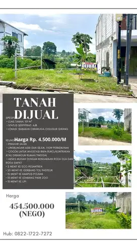 Tanah dijual pinggir jalan - Murah! TURUN HARGA