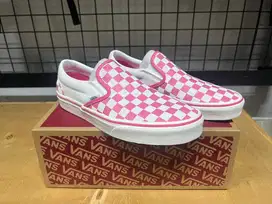 Sepatu Vans Classic Slip-On Sneakers Checkerboard Original