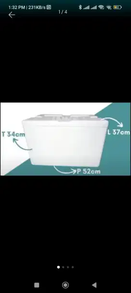 Box Styrofoam bekas / stereofoam bekas ukuran 52x37x34