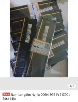 Ram longdim  hynix ddr4 8gb  Pc21300/2666 mhz