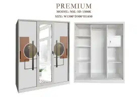 Lemari Jumbo 3 pintu Besi