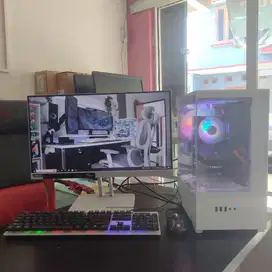 PC set Grafis Gaming i5 Gen6 RAM 16 DDR4 SSD 256 VGA 4GB LED 22in FHD