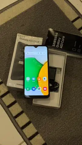 Dijual Samsung A03 Core Black 2/32GB SEIN Lengkap