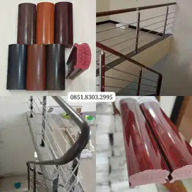 pegangan tangga pvc tiang reling tiang tangga kaca aksesoris railing