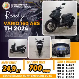 DP MURAH HONDA VARIO 160 ABS TAHUN 2024 CASH KREDIT BERGARANSI