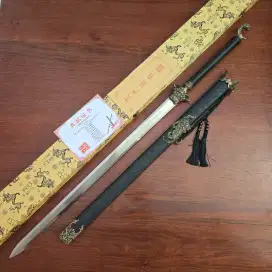 Pedang china fantasy Yue hu asli handmade kerajinan buatan tangan