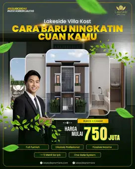 Kost Kampus IPB Bogor Tepi Danau Dekat Cafe