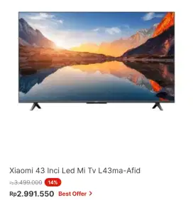 XIAOMI GOOGLE TV 43 INCH