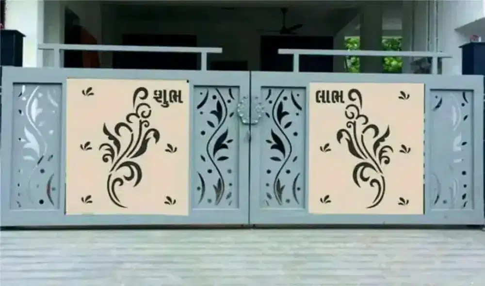 Pintu pagar teralis kanopi minimalis