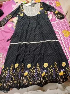 Gamis rayon hitam