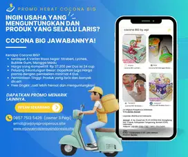 sales marketing motoris minuman cocona BIG, snack, Jelly