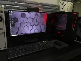 PC Office & Gaming sedang satu set tinggal colok aja